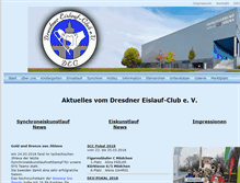 Tablet Screenshot of dresdner-eislauf-club.de